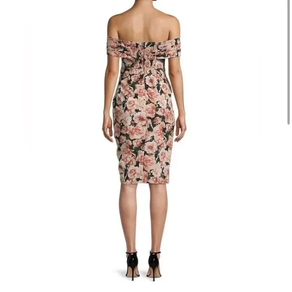 Lavish Alice Off The Shoulder Bardot Wrap Dress-LL6